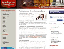 Tablet Screenshot of courtreportingschoolsonline.net
